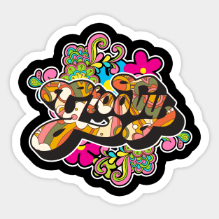 Groovy 1960s 1970s Sticker